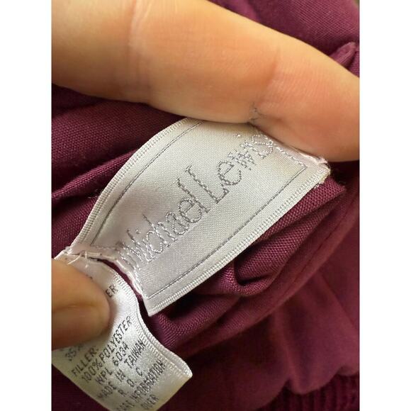 Michael Lewis Vintage reversible patterned sweater 
/fabric burgundy Vest  M - Picture 4 of 7